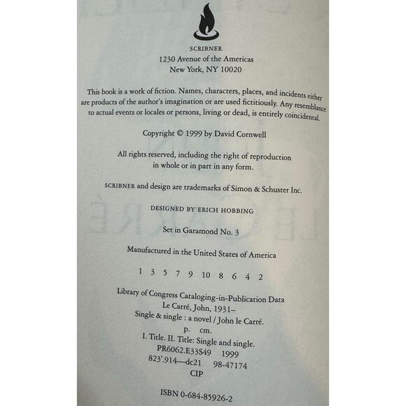 Single & Single by John Le Carre (Hardcover) - Picture 7 of 7